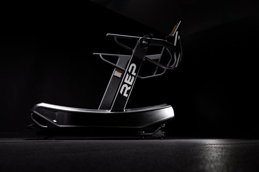Side view of the Strive™ Curved Treadmill.