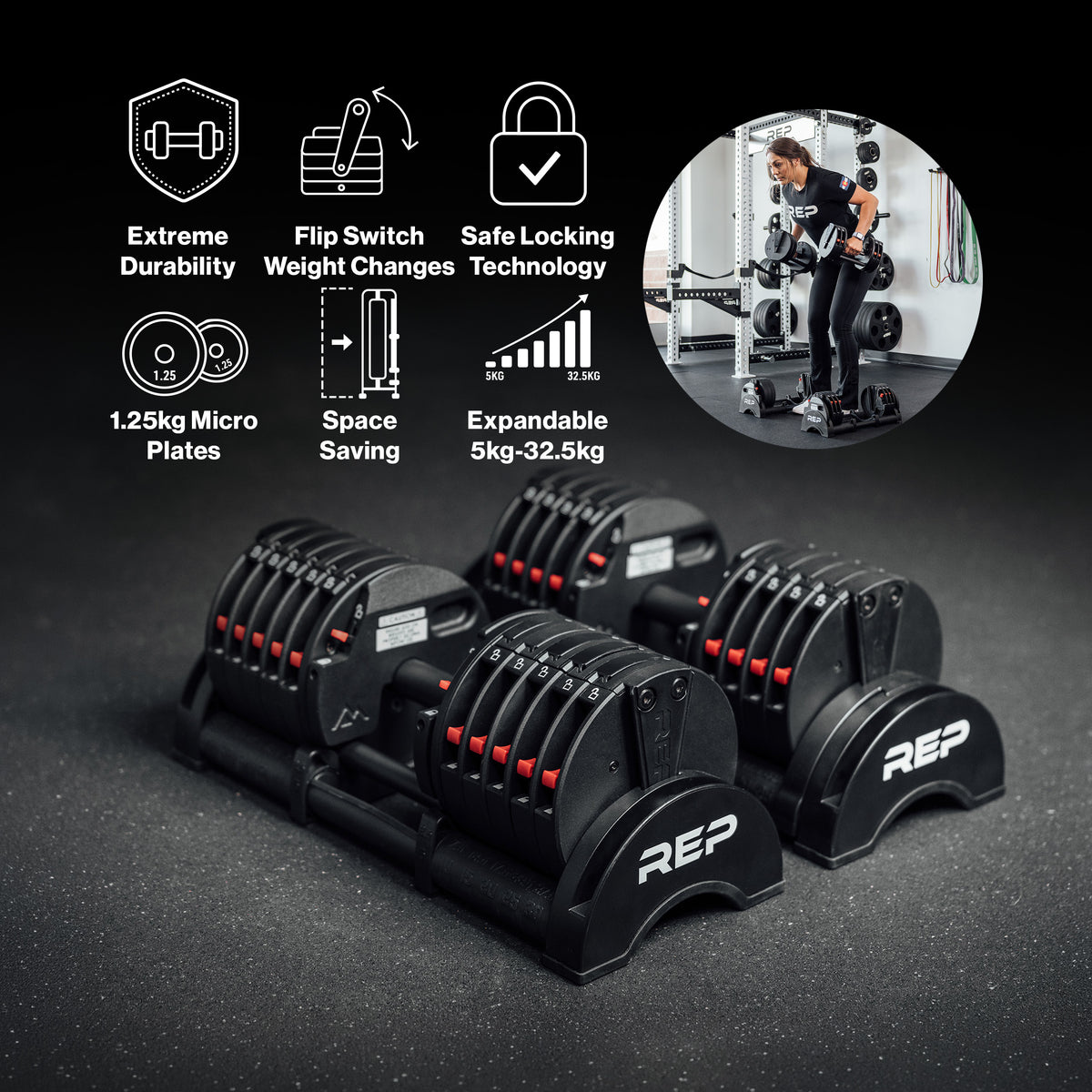 QuickDraw™ - Adjustable Dumbbell (KG)