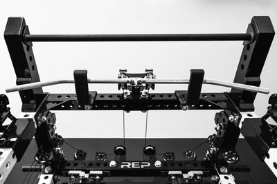 Close-Up Pull-Up Bar Extension Brackets with Ares 2.0 4-Post Pull-Up Bar