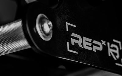 Close-up shot of the laser etched REP® x Kleva Built® logo
