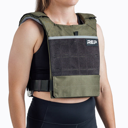 Studio Shot: REP Strata Weight Vest in Olive