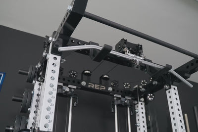 Multiple views of Pull-up Bar Extension Brackets with Pull-Up Bar on Ares 2.0 4-Post