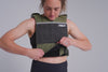 Video showing the front hook and loop closure to secure the Strata Weight Vest