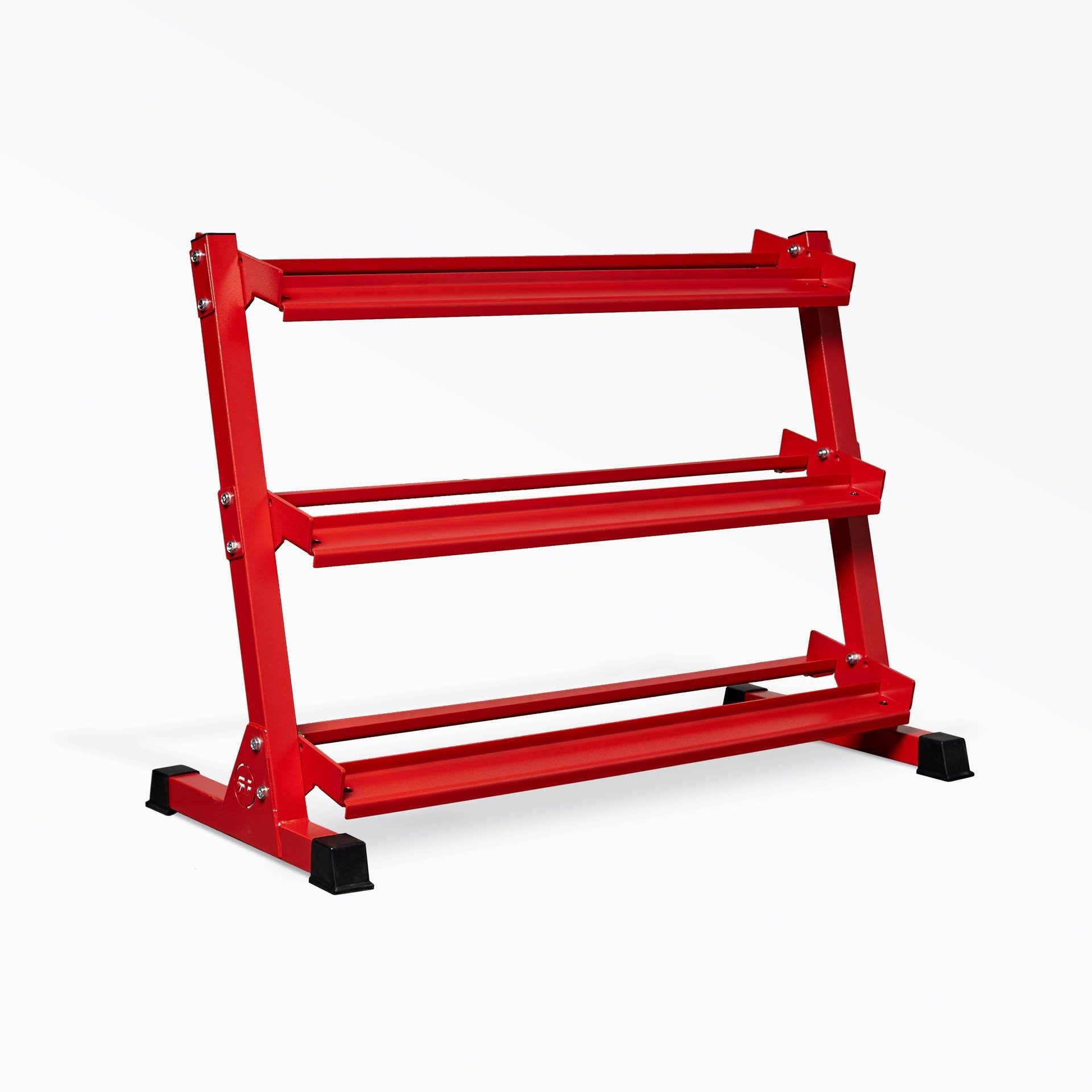 3-tiered red REP Dumbbell Rack